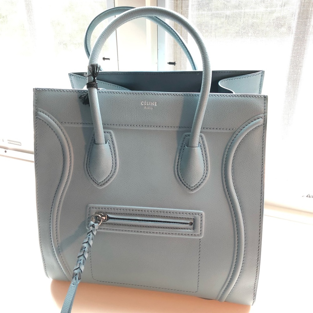 Authentic Celine Phantom Bag in Antique Blue